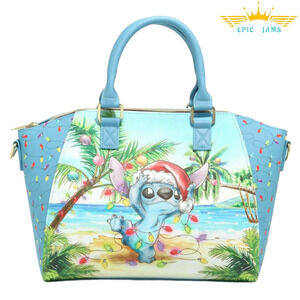 Loungefly Disney Lilo & Stitch Island Holiday Christmas Satchel Purse Bag New